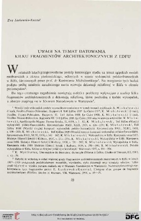 18: Uwagi na temat datowania kilku fragmentów architektonicznych z Edfu
