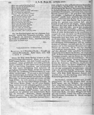 Irving, W.: Umrisse aus meinem Skizzenbuche. Hannover: Hahn 1827