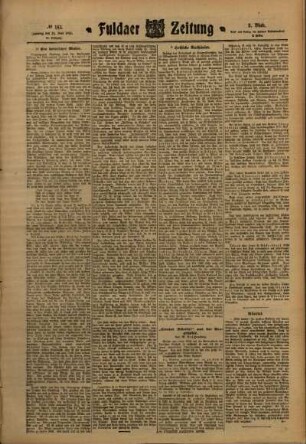 Dritte Ausgabe vom Samstag, den 24. Juni 1911.