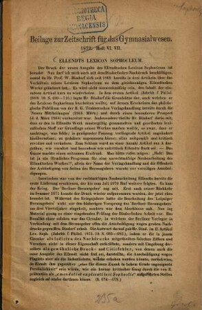 Ellendts Lexicon Sophocleum