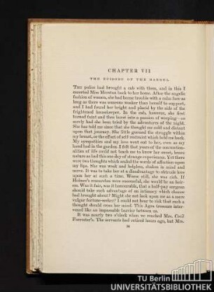 Chapter VII. The episode of the barrel