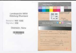 Entnazifizierung Heinz Oestreich , geb. 12.07.1912 (Polizist)