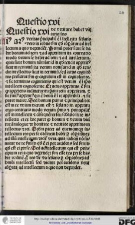 Questio xvi de veritate habet viii articulos.