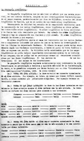74-75, Bolilla 19- La geografía lingüística
