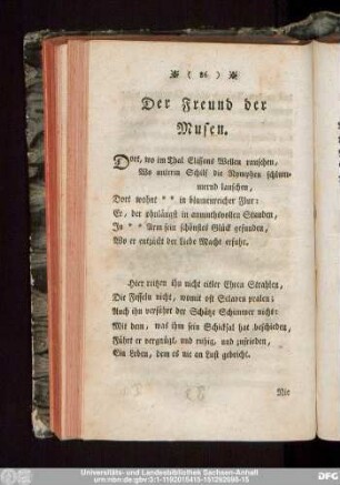 Der Freund der Musen.