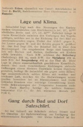 Lage und Klima.