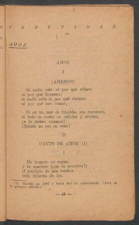 II - Canto de amor (1)
