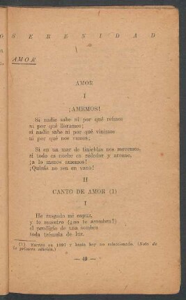 II - Canto de amor (1)