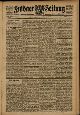 Erste Ausgabe vom Dienstag, den 24. Dezember 1907.