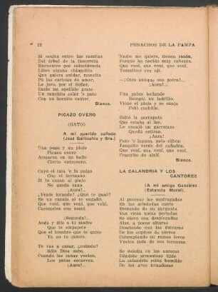 Picazo overo : (Gato). - A mi querido cuñado (José Galicchio y Sra.)
