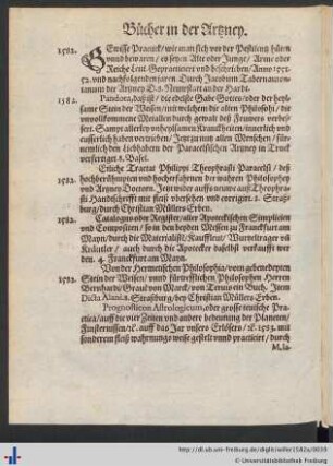 Bücher in der Artzney.