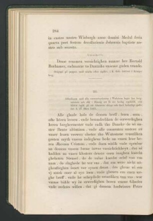 116. [Wadstena kloster till rådet i Danzig om upphäfvande af det beslag, som blifvit lagdt på ett klostrets skepp, dat. d. 27 Mars 1441.]