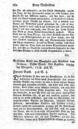 Geschichte Karls von Burgheim und Emiliens von Rosenau. Bd.1.2.