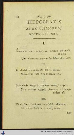 Sectio Secunda.