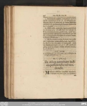 Tit. V. (VII. 72.) De rebus autoritate iudicis possidendis vel vendendis.