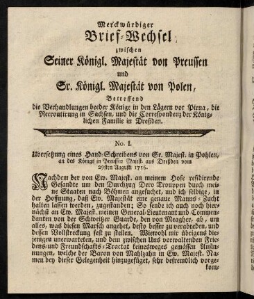 62-88, Merckwürdiger Brief-Wechsel...