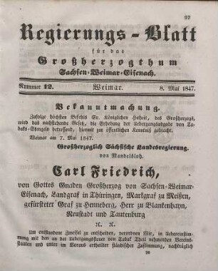 Nr. 12 : 8. Mai 1847