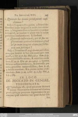In Loco De Peccato In Genere. Theoremata.