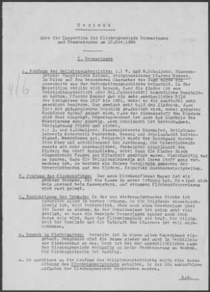 Bermaringen-Temmenhausen: Inspektionsbericht 1954