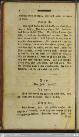 Frage. Was heißt lernen?