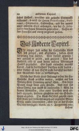 Das Anderte Capitel.
