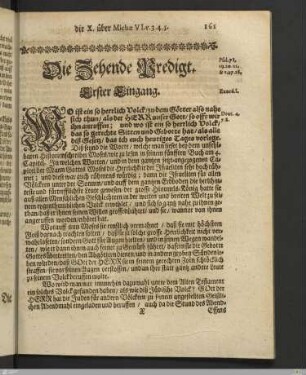 Die Zehende Predigt.