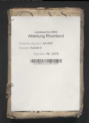Verhandlungen um die Einlösung des Amtes Liedberg von der Gräfin-Witwe von Limburg-Styrum