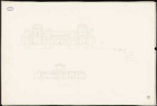 Ideale Residenz (Konkurrenz der Kunstakademie Berlin): 2 Schnitte