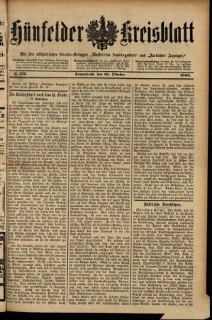 Ausgabe vom Samstag, den 22. Oktober 1898.
