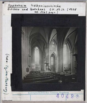 Oppenheim: Katharinenkirche, Inneres, Ostchor und Querhaus