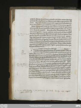 Corpus natura sua nihil agit Cap.ii.