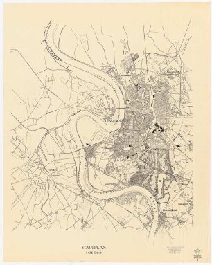 Volkspark, Düsseldorf-Süd: Stadtplan 1:25000