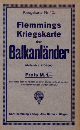 10: Flemmings Kriegskarte der Balkanländer