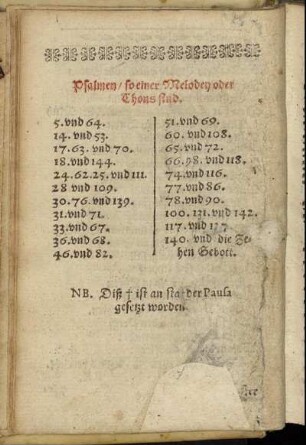 Psalmen/ so einer Melodey oder Thons sind.