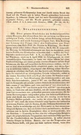 V. Staatsarzneikunde.