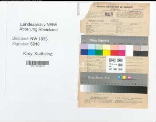 Entnazifizierung Karlheinz Krey , geb. 27.05.1906 (Polizeibeamter)