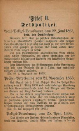 Titel II. Feldpolizei.