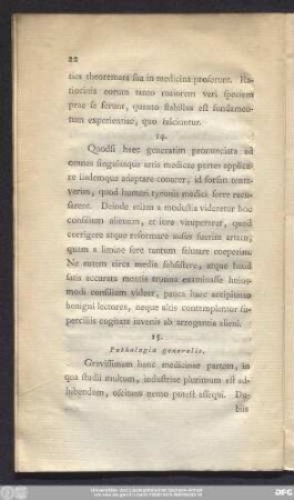 15. Pathologia generalis.