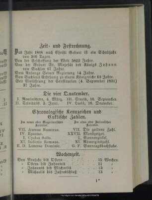 Zeit- und Festrechnung