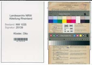 Entnazifizierung Otto Kloster , geb. 15.10.1890 ()