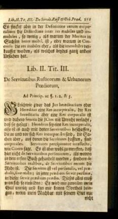 Tit. III. De Servitutibus Rusticorum & Urbanorum Praediorum.