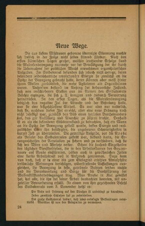 24-31, Neue Wege
