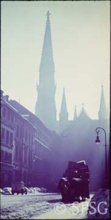 Berlin, Brüderstraße, Blick zur Petrikirche.
