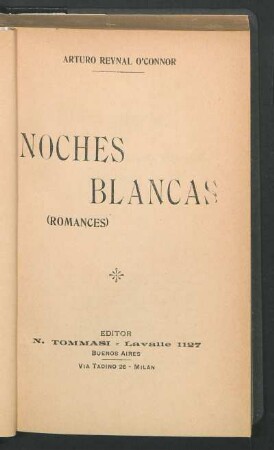 Noches blancas : (romances)