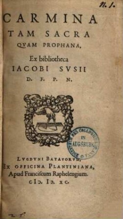 Carmina tam sacra, quam prophana