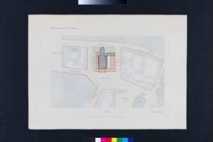 Wettbewerbszeichnung für den Neubau des Herzoglichen Museums in Braunschweig (Situationsplan)