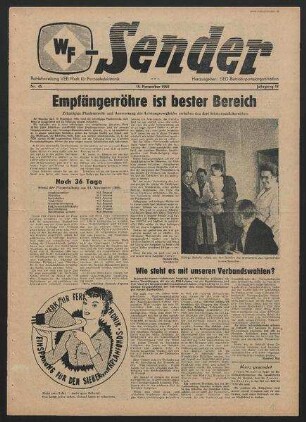 Betriebszeitung 'WF-Sender', Nr.45/1960 (18. November 1960)