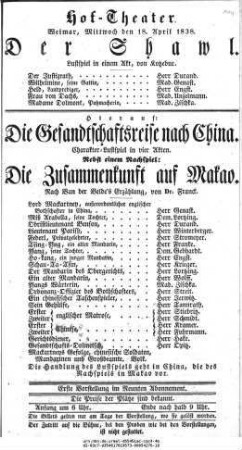 Die Gesandtschaftsreise nach China