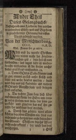 Von der Menschwerdung.