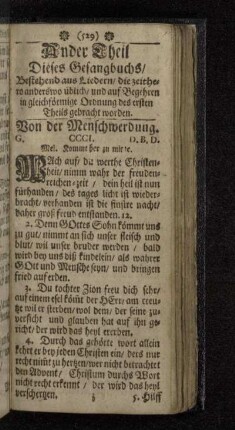 Von der Menschwerdung.